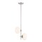 Designers Fountain Zio 60 Watt 2 Light Polished Nickel Pendant with Etched Opal Glass Shade D270H-10P-PN - alternate 1